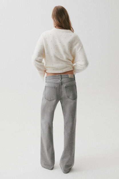 Luna Embellished Crew Neck Sweater