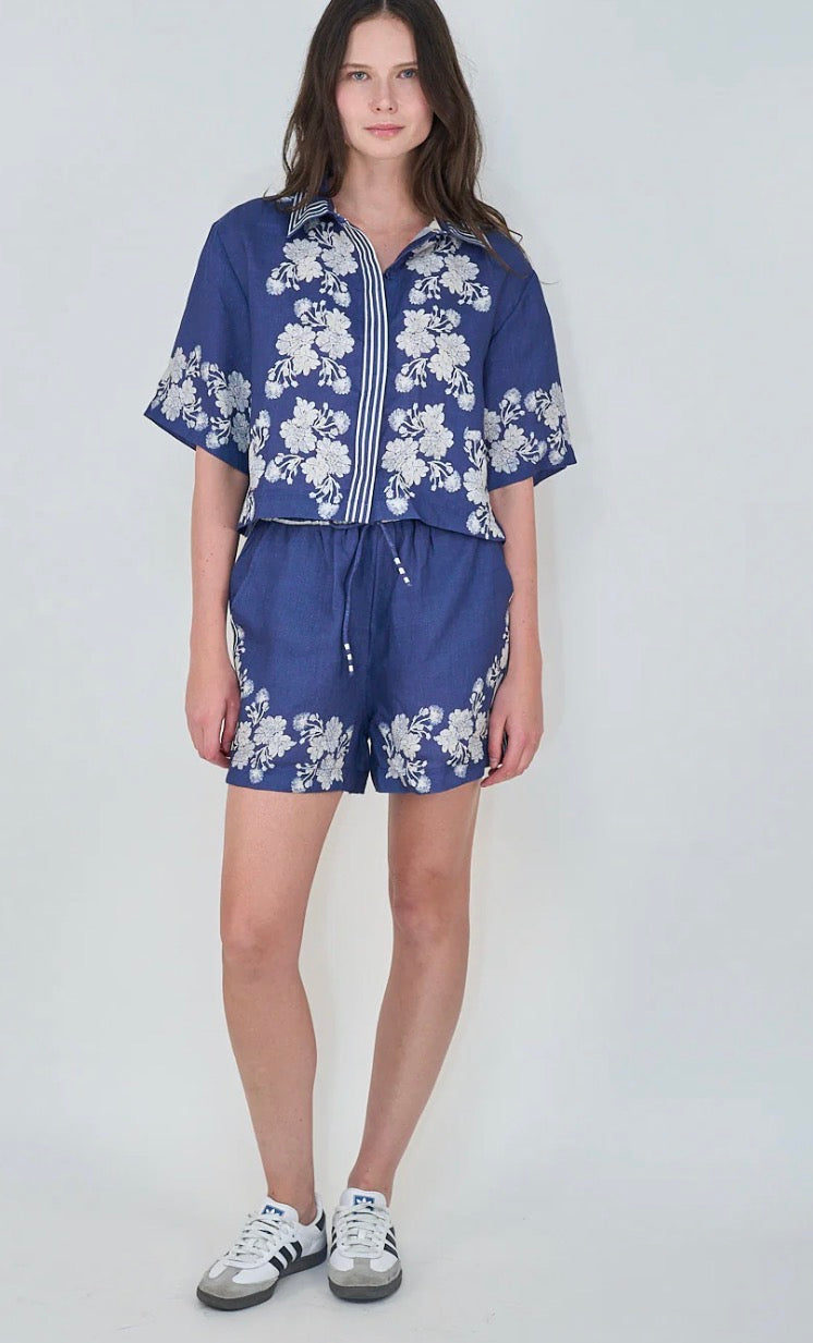 Shirt Wild Flower Blue