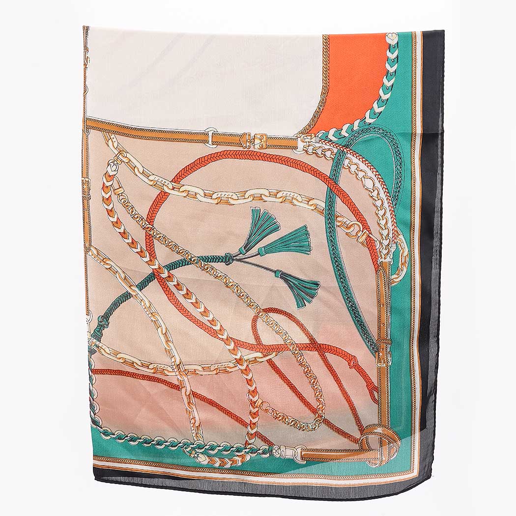 Tassel Print Scarf