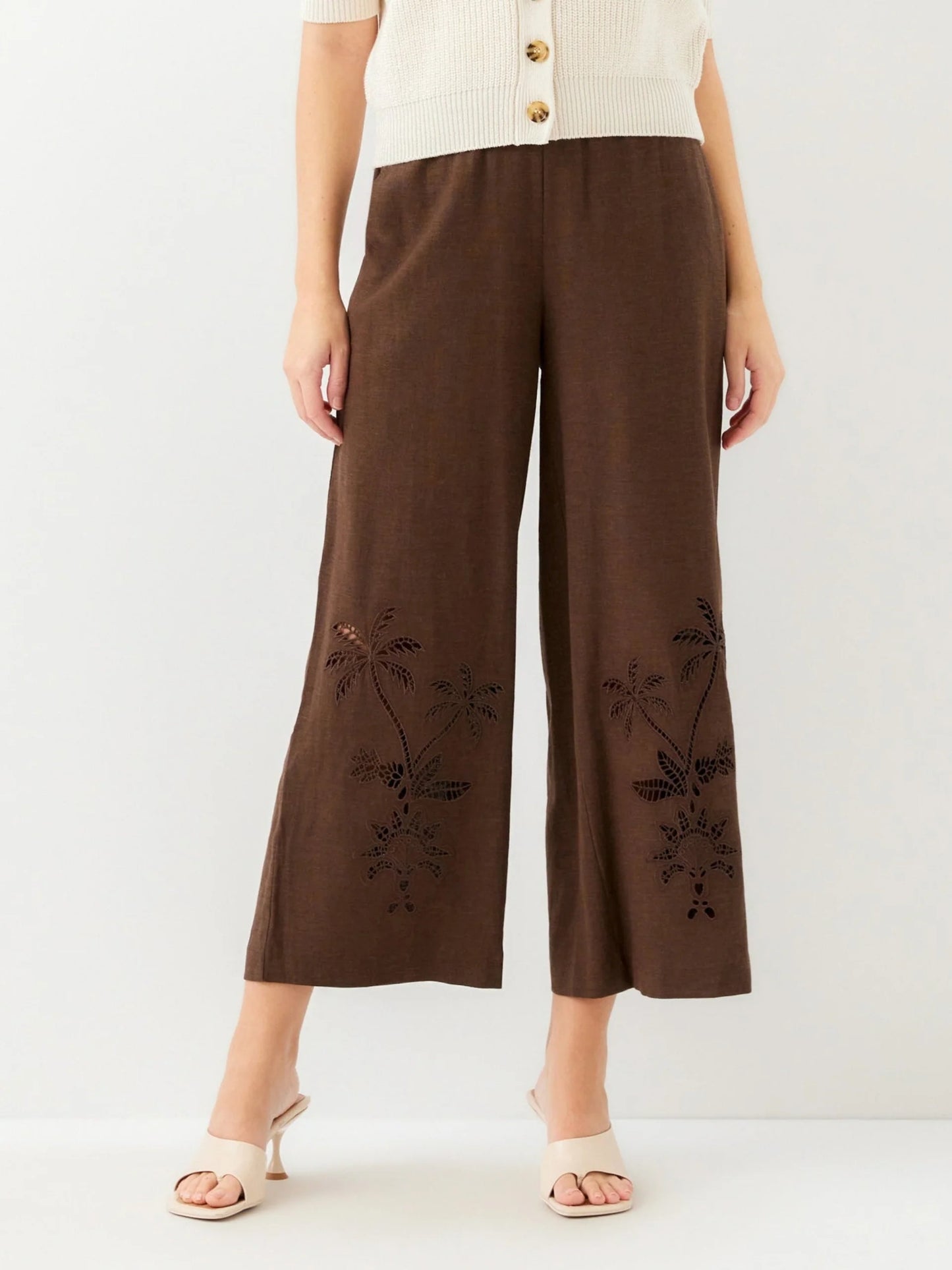 Zora Embroidered Ankle Pants