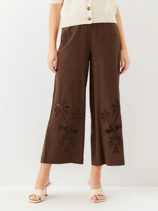 Zora Embroidered Ankle Pants
