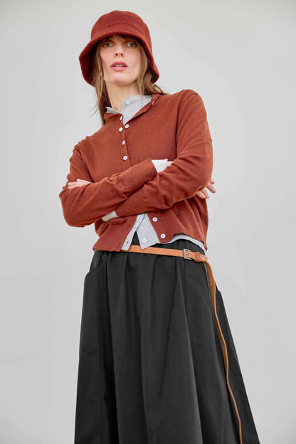 Funnel Neck Cardigan