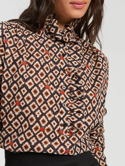 Ikat Shirt Marquitas Ruffles