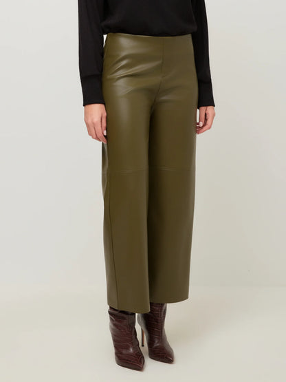 Faux Leather Cropped Pants