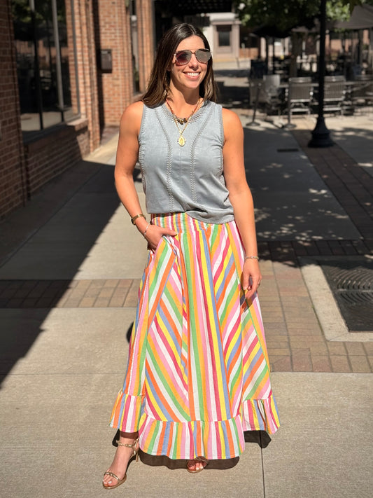 Surya Stripe Skirt