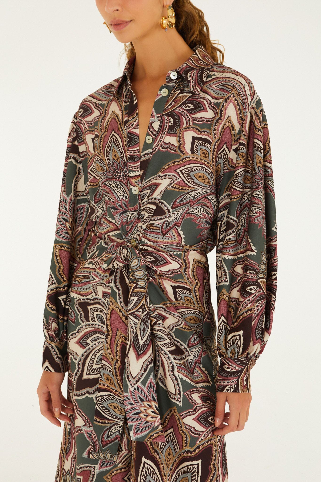 Tapestry Flowers Midi Dress