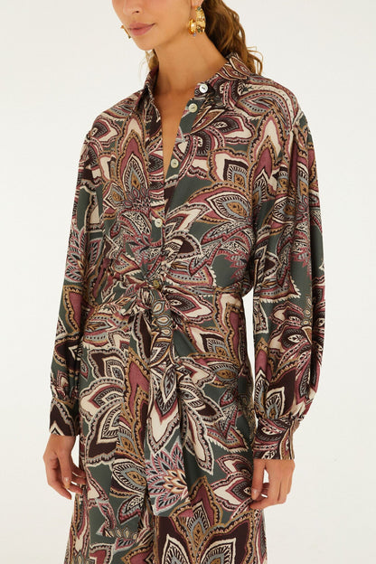 Tapestry Flowers Midi Dress