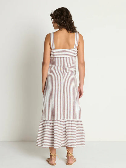 Amalia Striped Midi Dress
