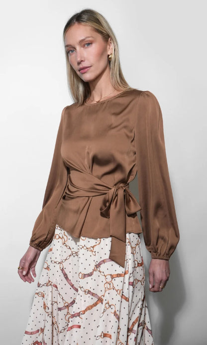 Lola Long Sleeve Side Tie Blouse