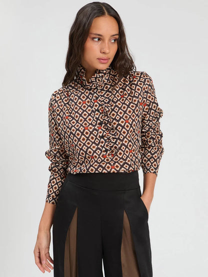 Ikat Shirt Marquitas Ruffles