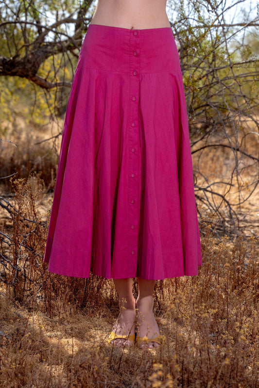 Fuchsia Tricia Long Skirt