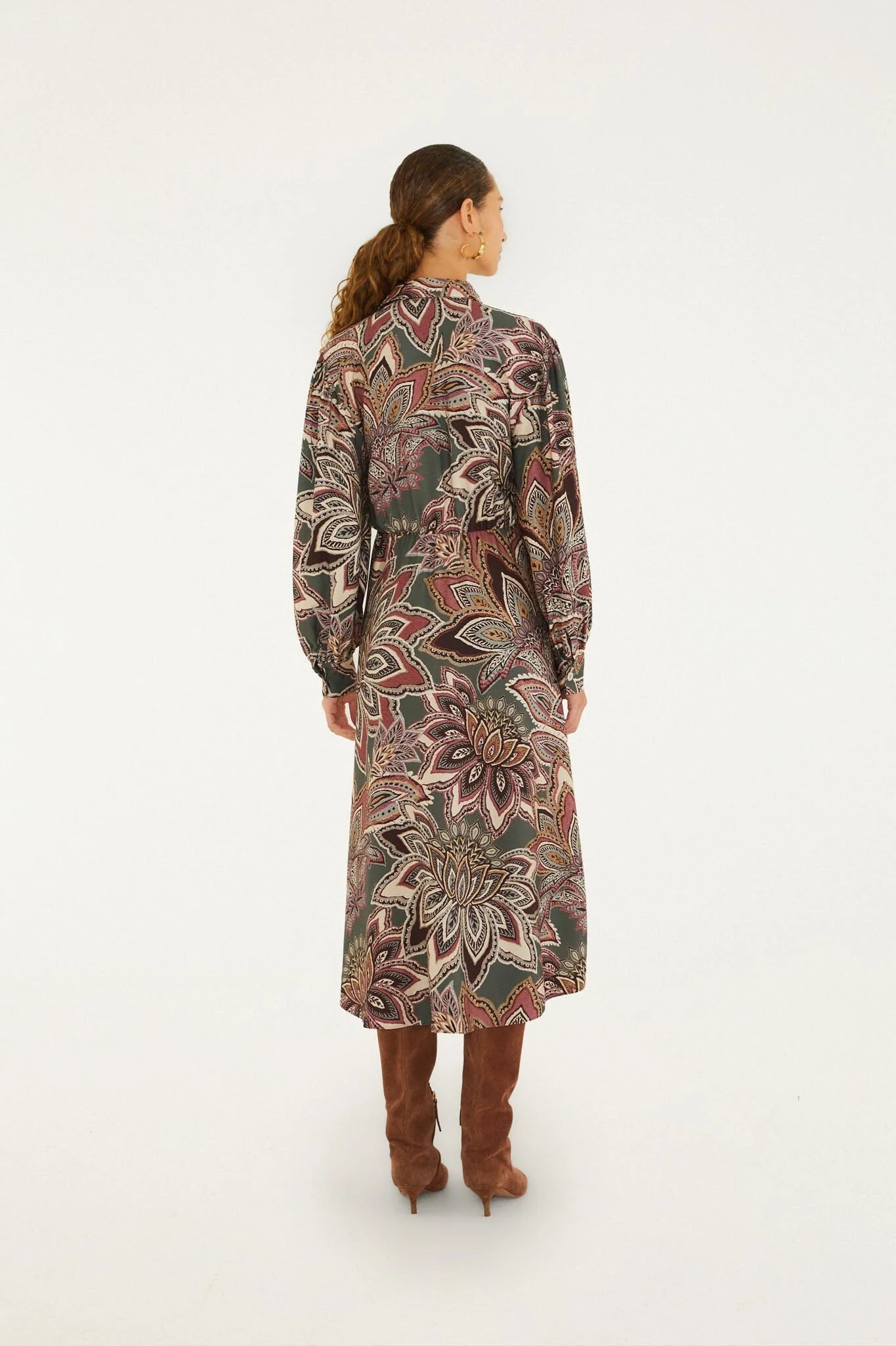 Tapestry Flowers Midi Dress