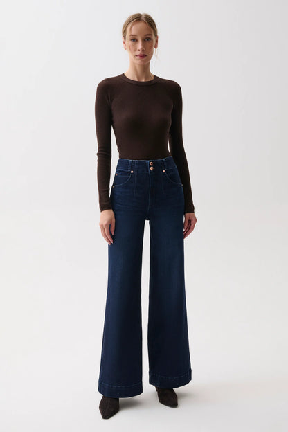 Lana Double Button High Ruse Ultra Wide Leg