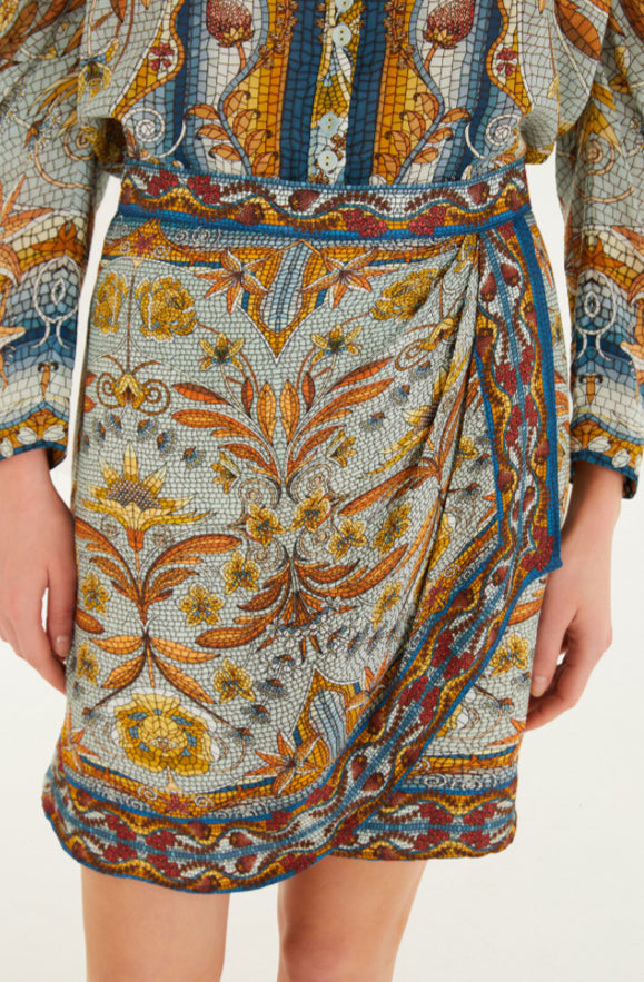 Mosaic Garden Soft Mini Skirt