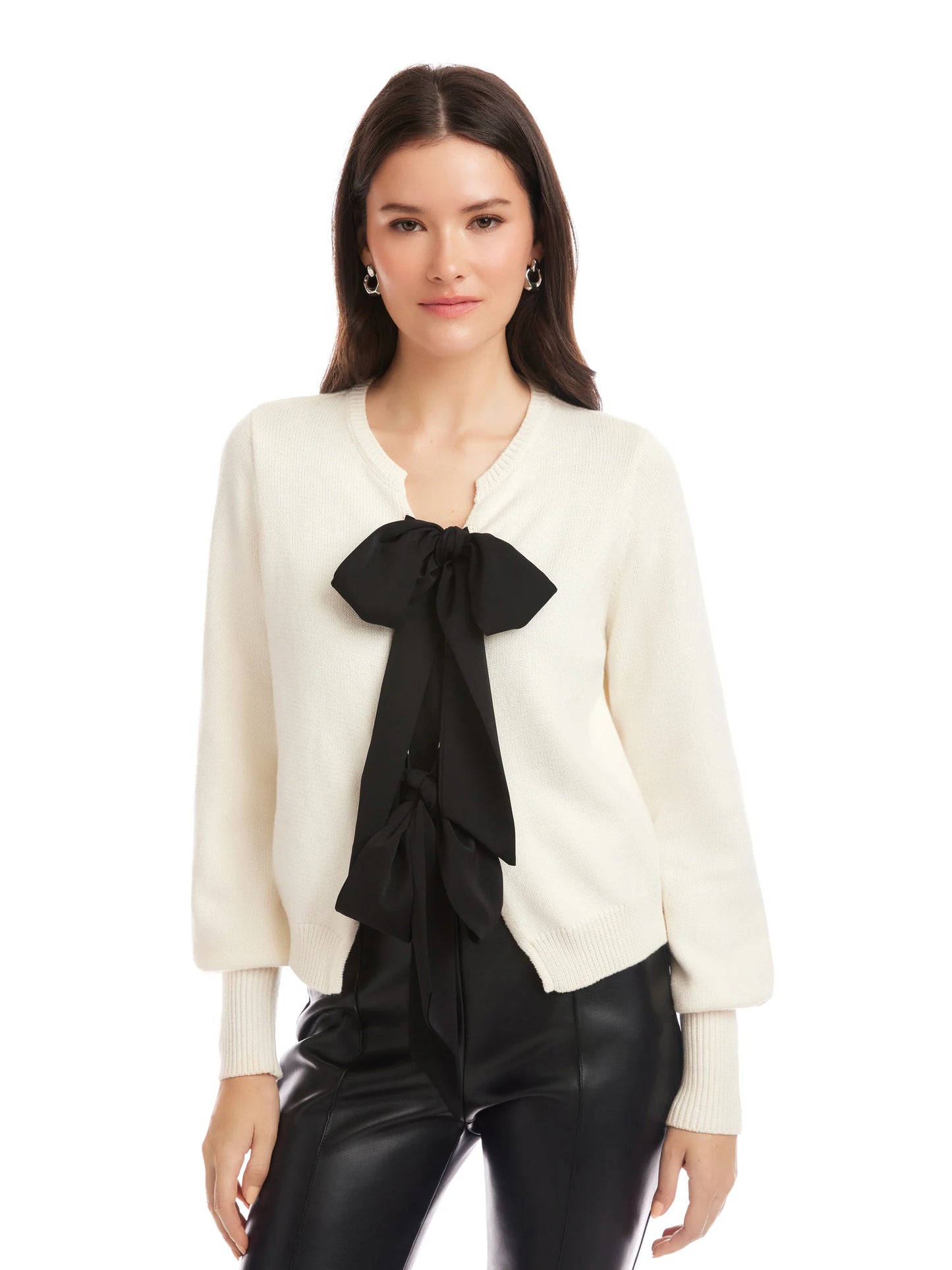 Dena Ribbon Tie Sweater