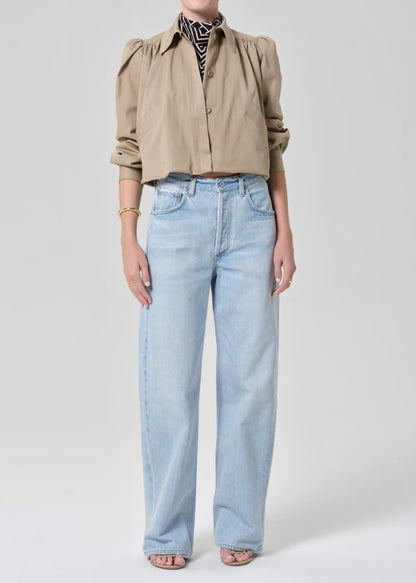 Everly Shirred Crop Jacket