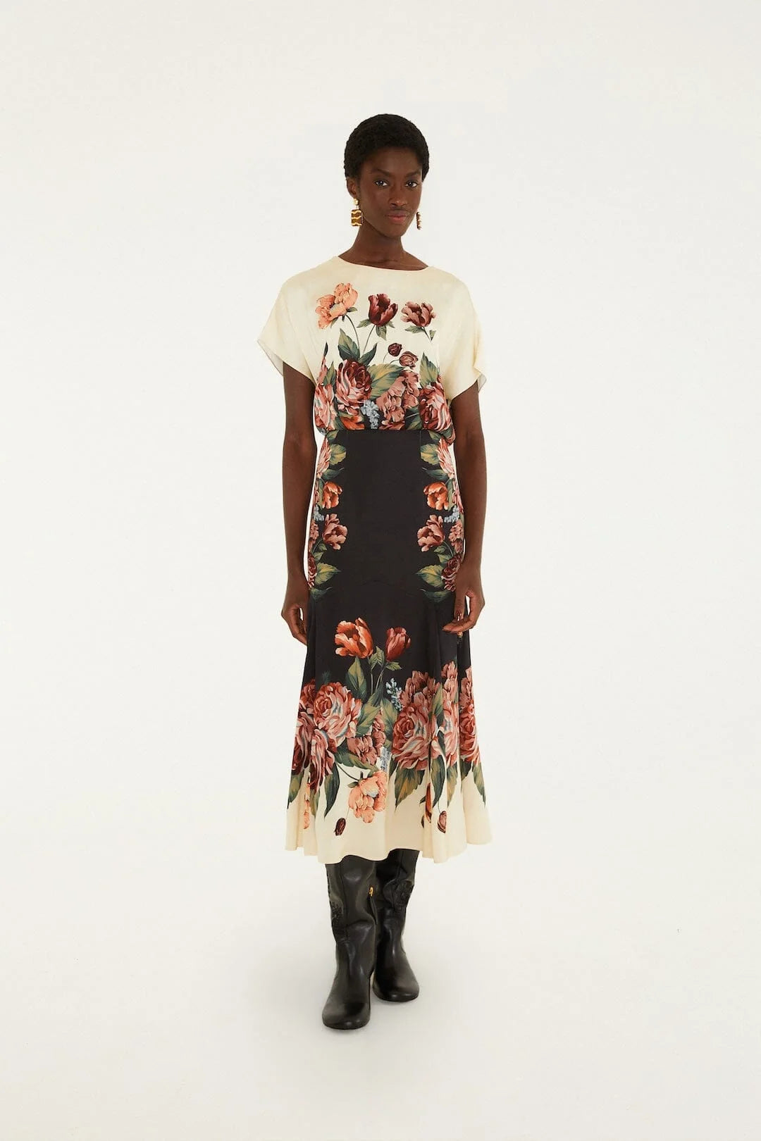 Winter Floral Maxi Dress