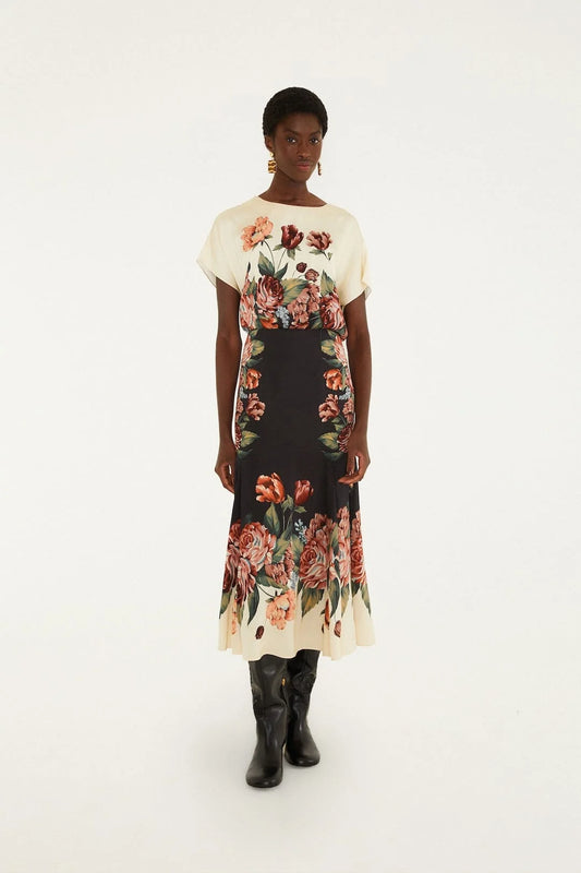 Winter Floral Maxi Dress