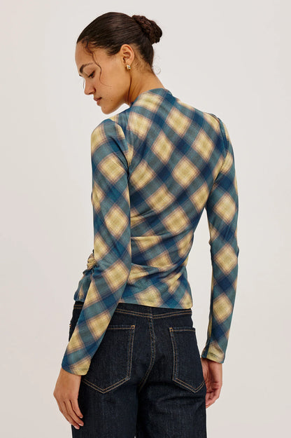 Joelle Plaid Top