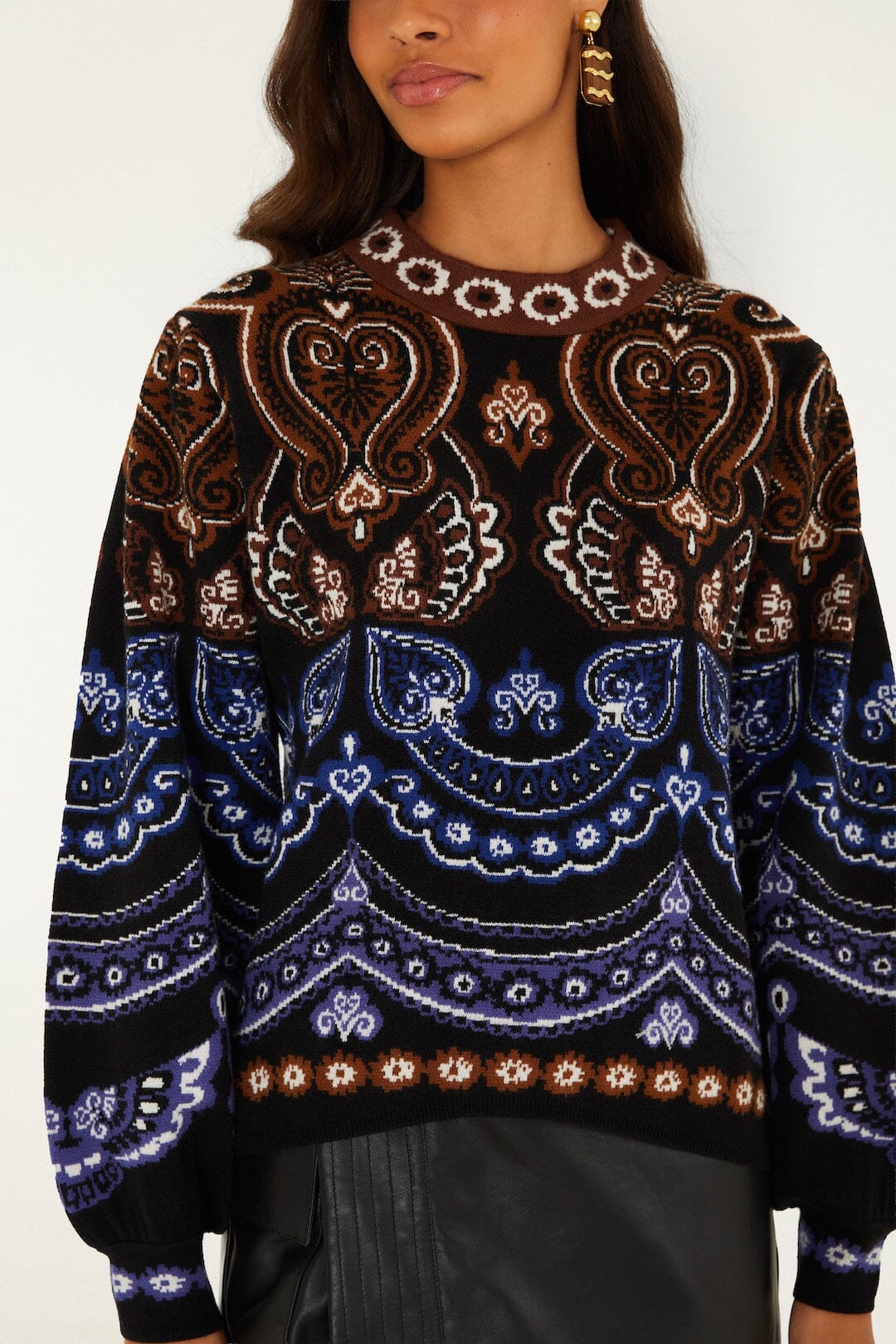Nicole Knit Scarf Sweater