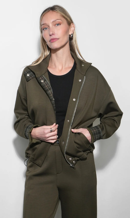 Nylah Soft Knit Funnel Neck Jacket