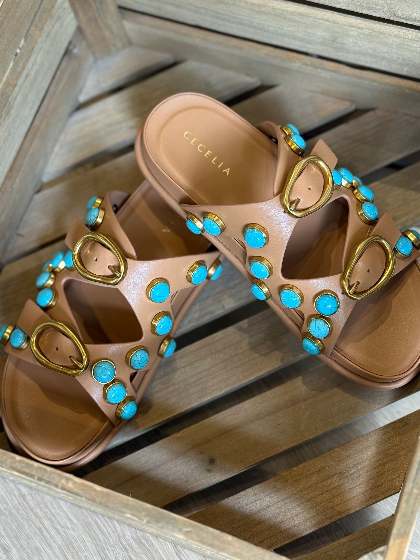 Enamel Studded Slide
