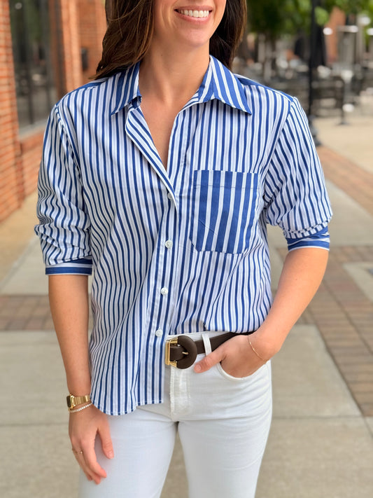 Leighton Ruched Sleeve Shirt
