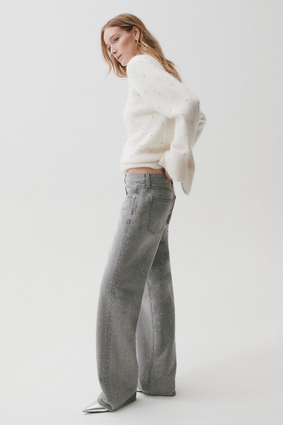 Luna Embellished Crew Neck Sweater