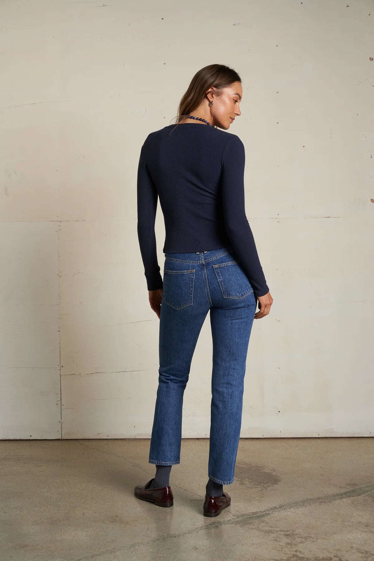 Jolie Sweater Rib Long Sleeve Crewneck