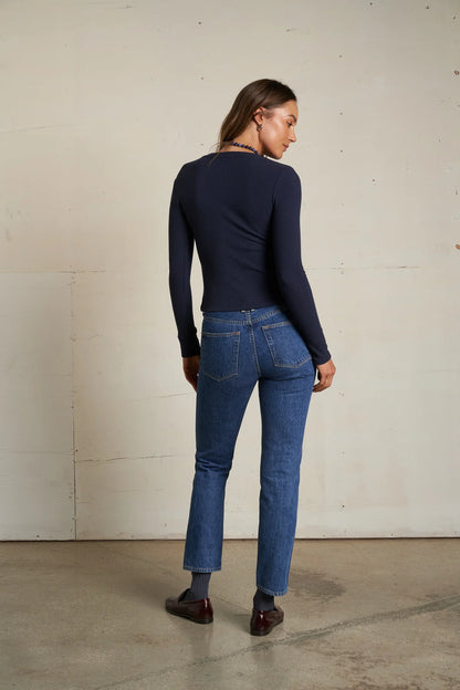 Jolie Sweater Rib Long Sleeve Crewneck