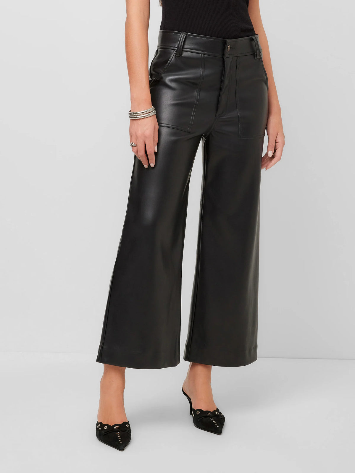 Rylee Cropped Leather Pants