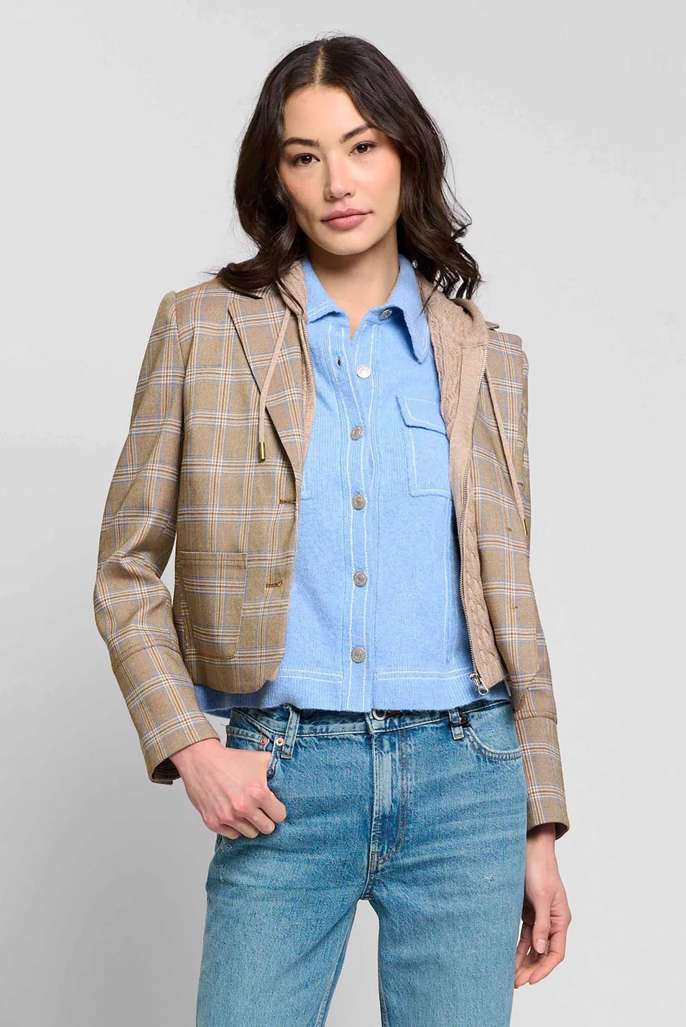 Sienna Plaid Dickey Blazer