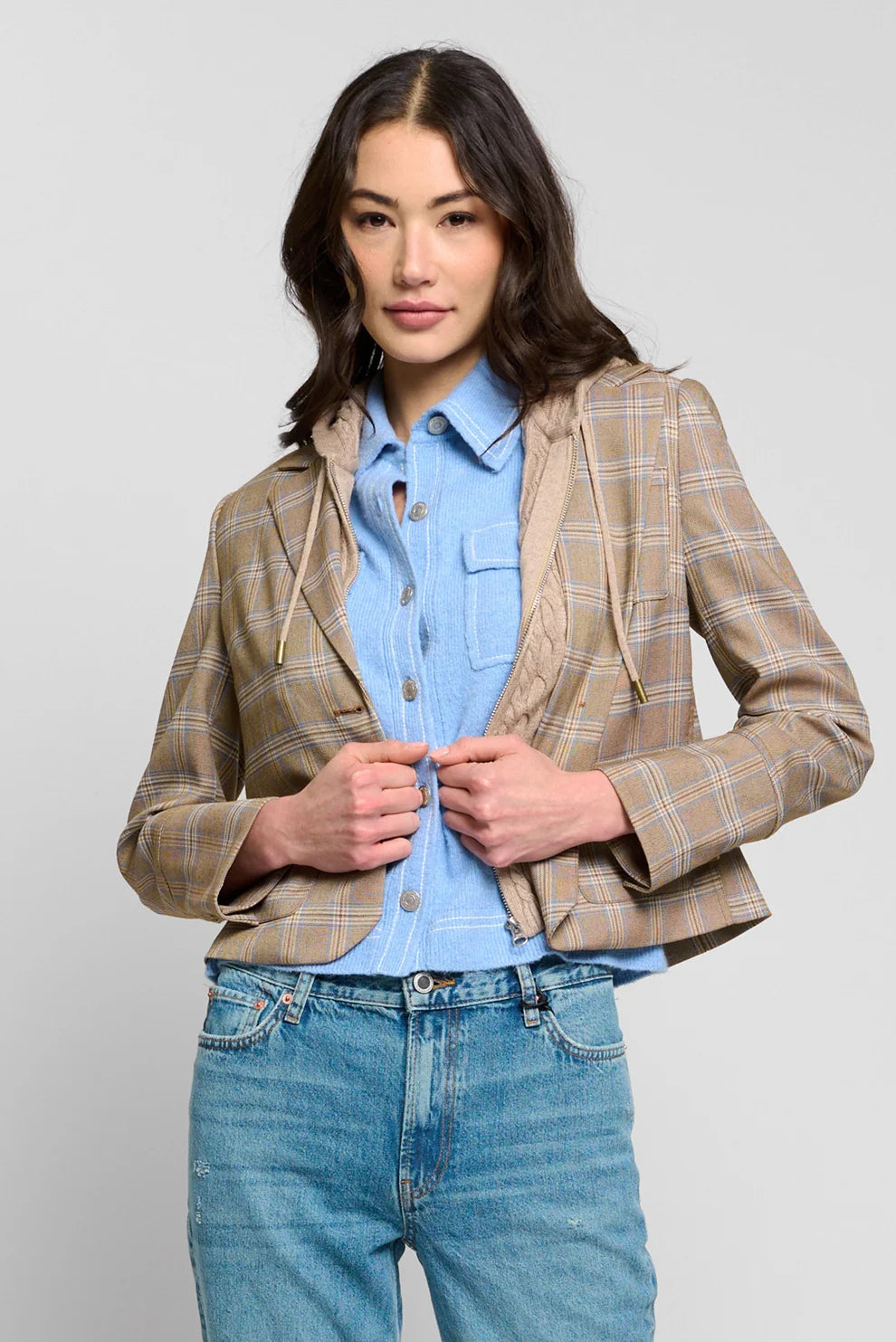 Sienna Plaid Dickey Blazer