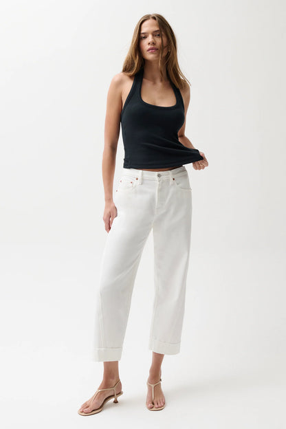 Kacey Mid Rise Cuffed Boyfriend Jean