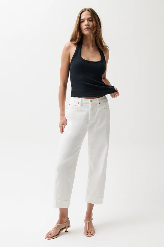 Kacey Mid Rise Cuffed Boyfriend Jean
