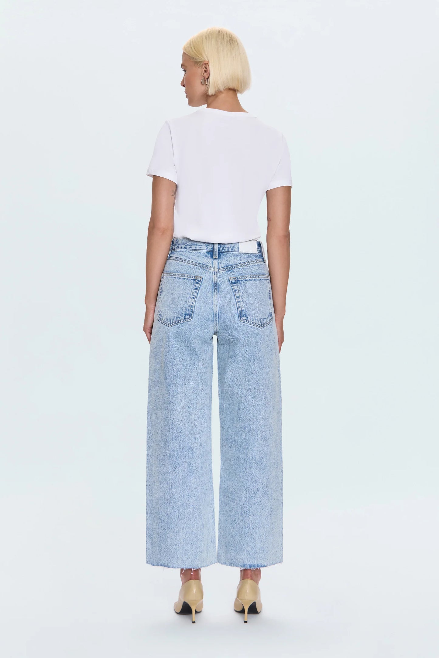 Tate High Rise Bowed Wide Leg
