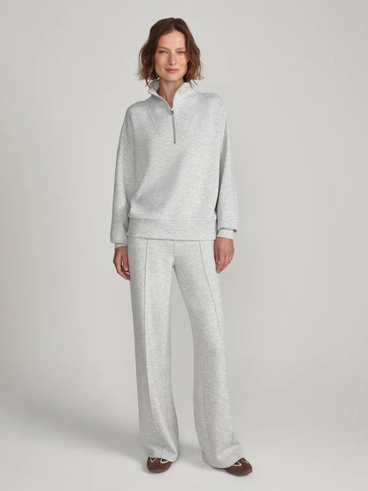 Light Grey Marl Wide Leg Pant 30”