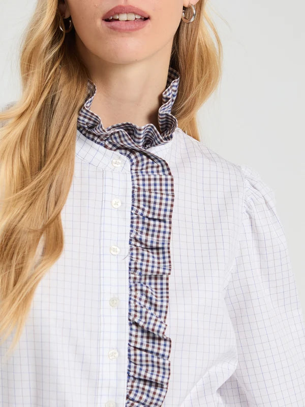 Mini Plaid Ruffle Shirt