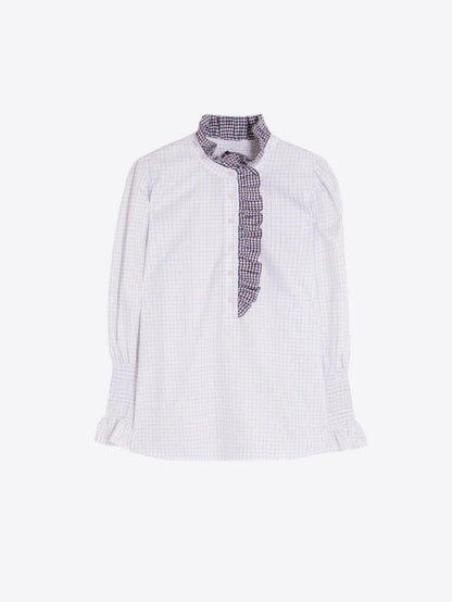 Mini Plaid Ruffle Shirt