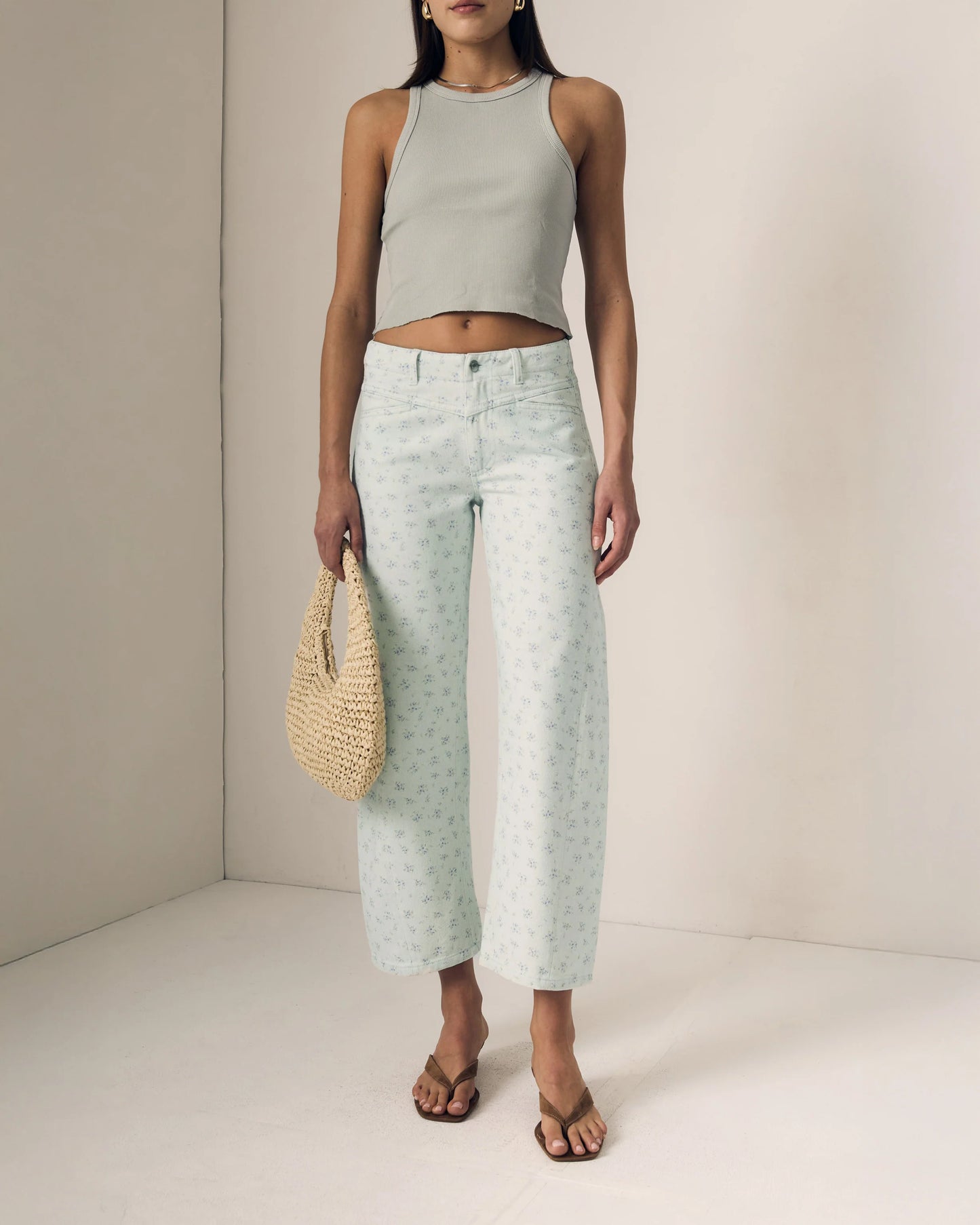 Selena Crop Mid Rise