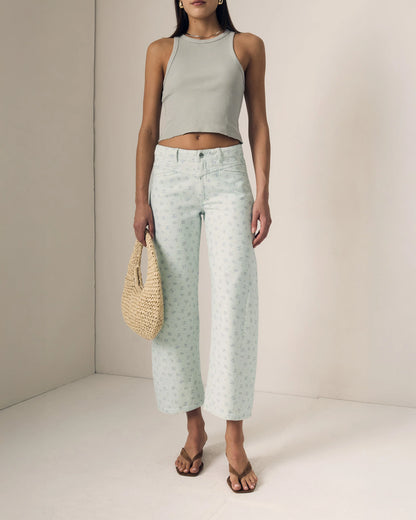 Selena Crop Mid Rise