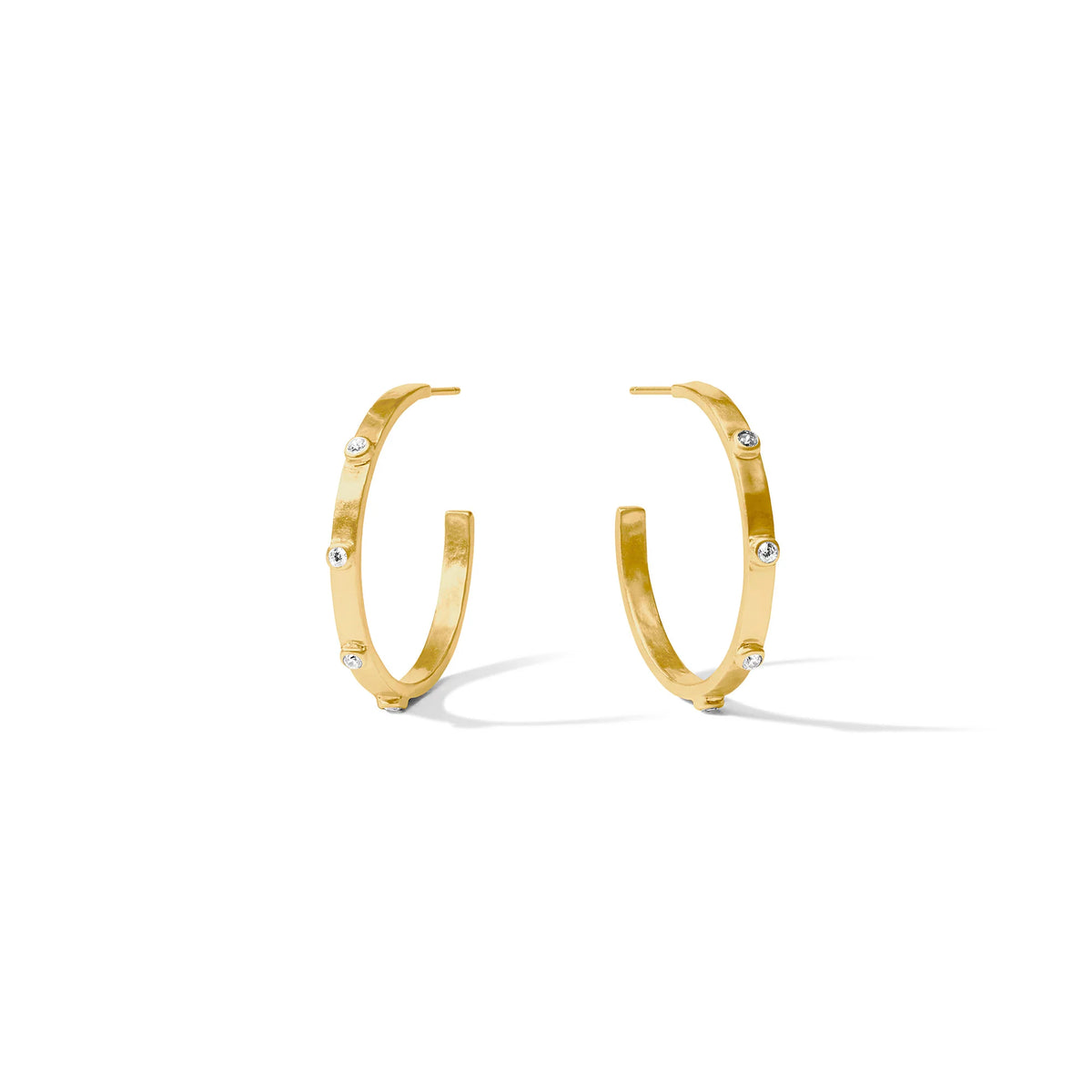 Crescent Stone Hoop
