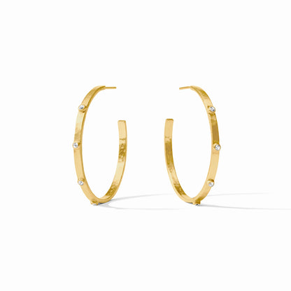 Crescent Stone Hoop