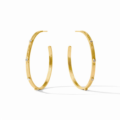 Crescent Stone Hoop