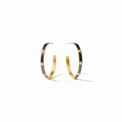 Crescent Stone Hoop