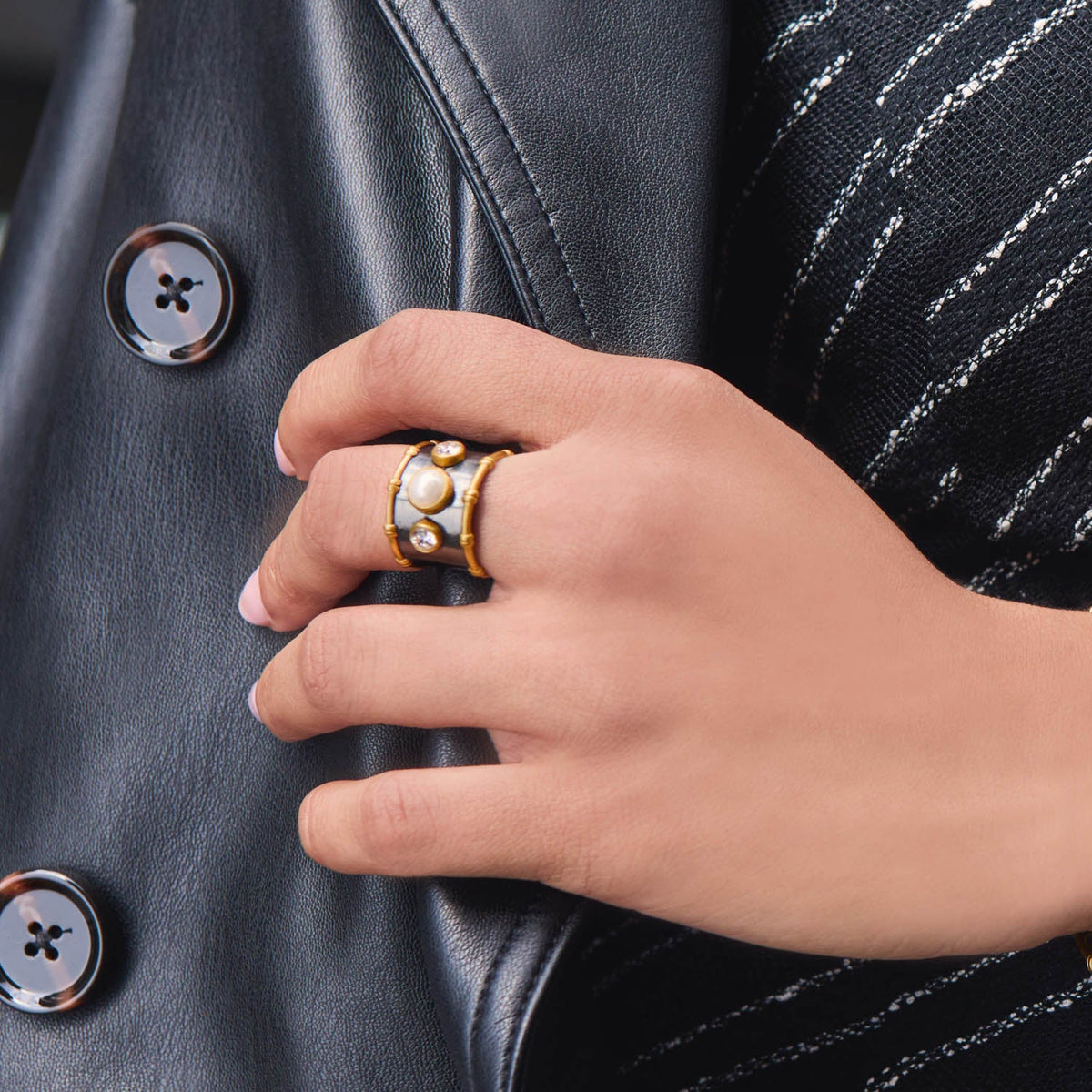 8/9 Mixed Metal Tribeca Ring