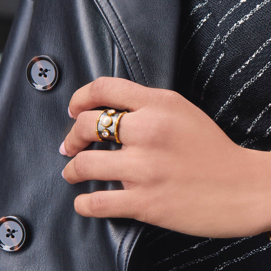 8/9 Mixed Metal Tribeca Ring