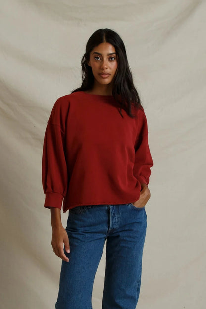 Niall Bubble Sleeve Fleece Pullover