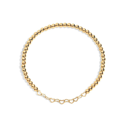 Lucy 3mm heart bracelet - Gold