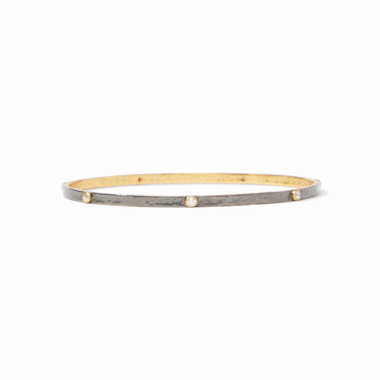 Crescent bangle mixed metal